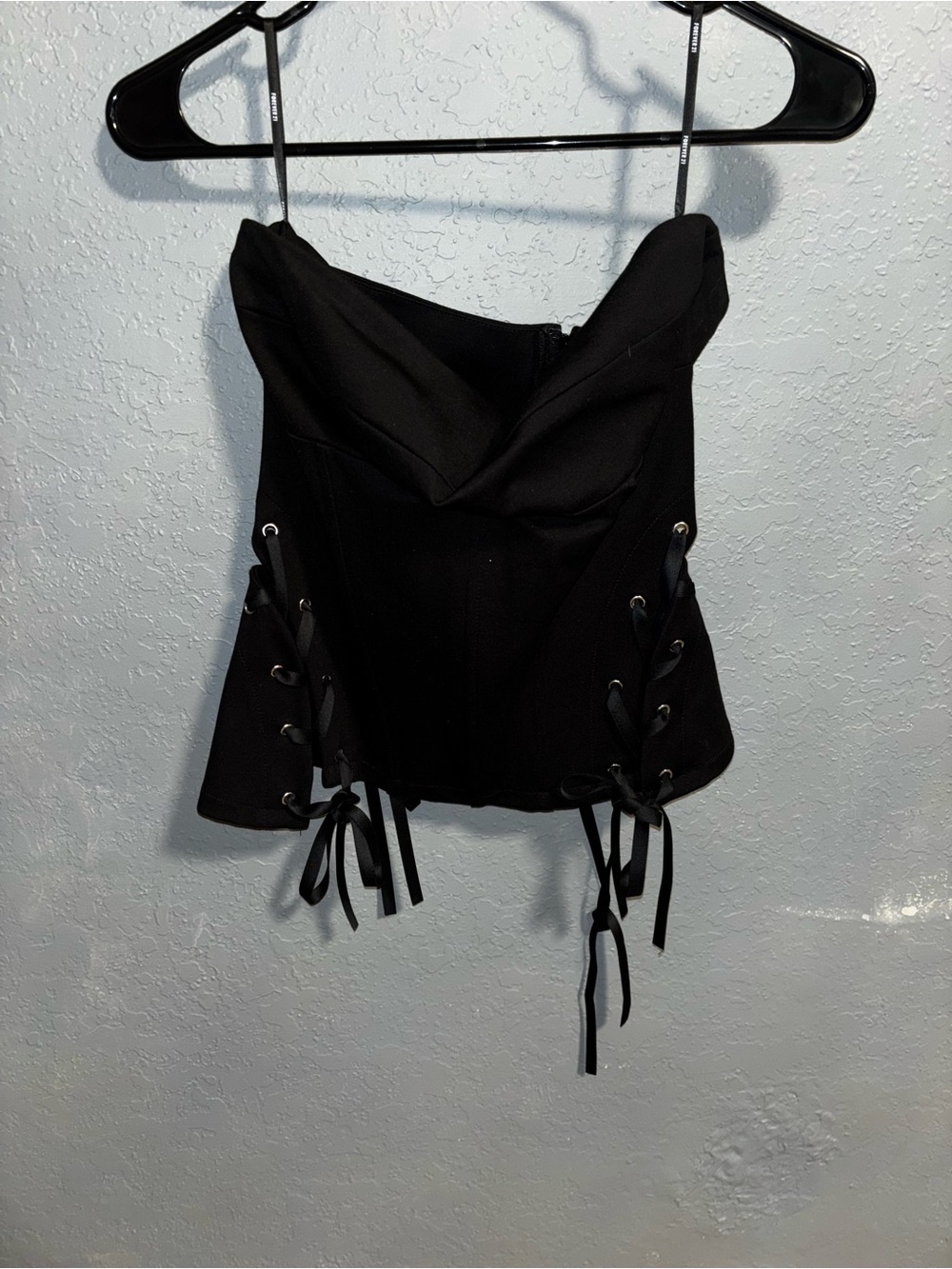 Forever 21 Black Knit Bustier Top